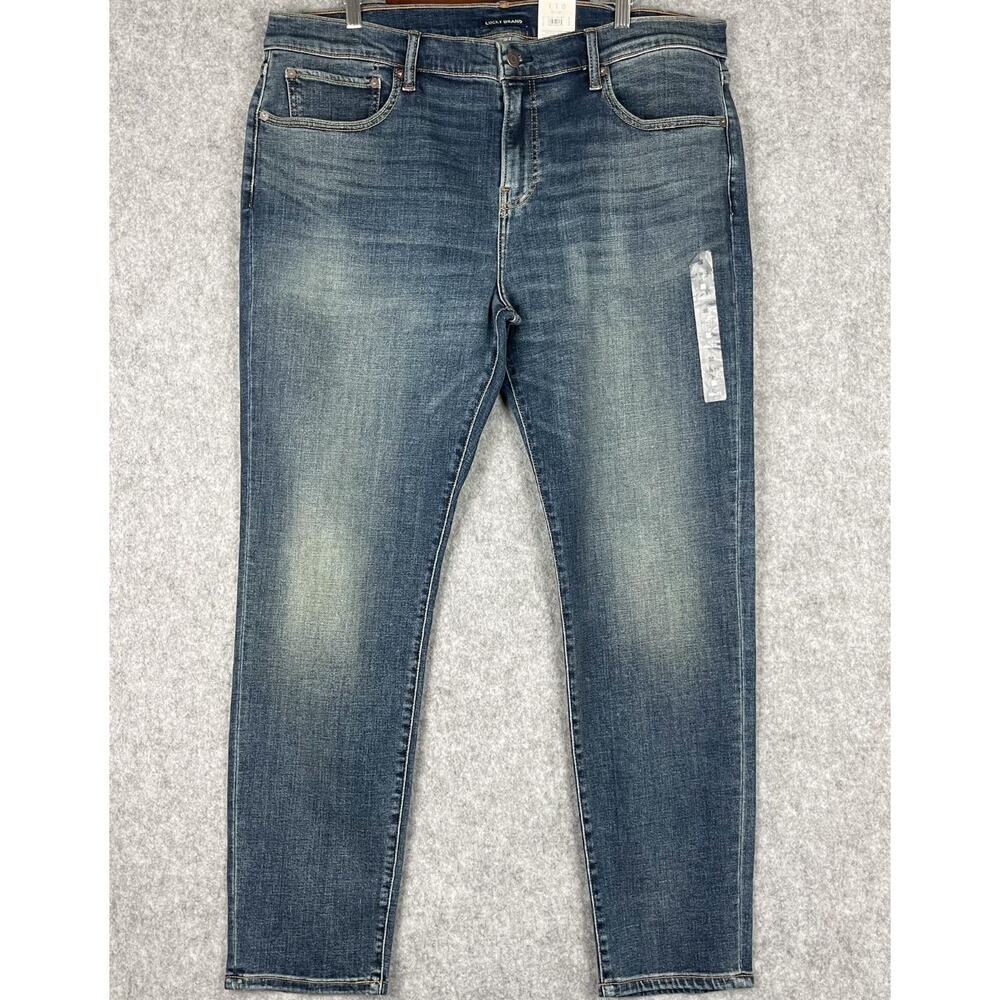 Lucky Brand 110 Slim Jeans Mens 40x32 Coolmax Medium Wash Stretch Denim NWT